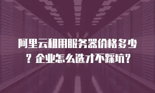 阿里云租用服务器价格多少？企业怎么选才不踩坑？
