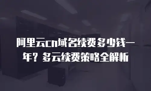 阿里云cn域名续费多少钱一年？多云续费策略全解析