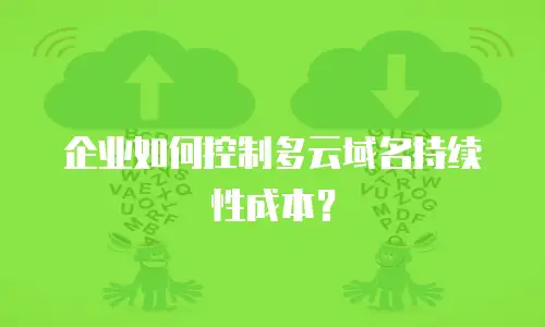 企业如何控制多云域名持续性成本？