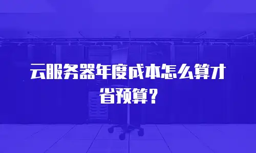 云服务器年度成本怎么算才省预算？