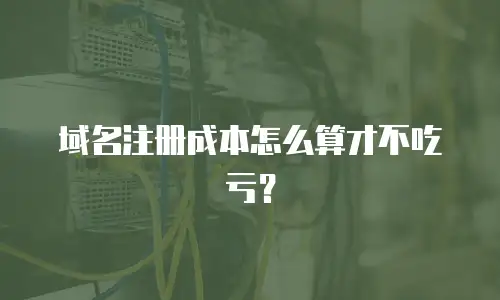 域名注册成本怎么算才不吃亏？