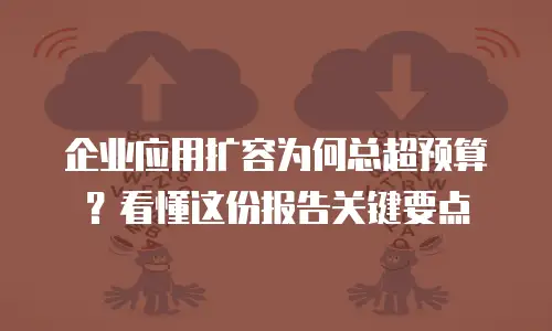 企业应用扩容为何总超预算？看懂这份报告关键要点