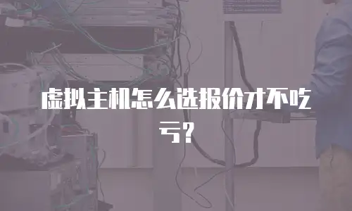 虚拟主机怎么选报价才不吃亏？
