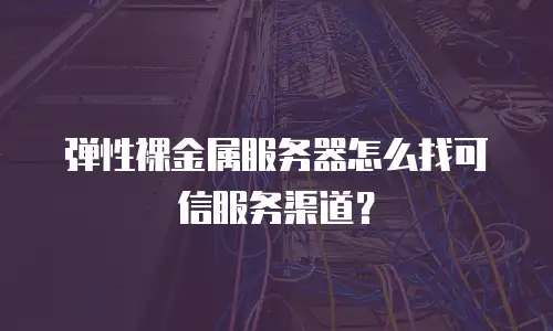 弹性裸金属服务器怎么找可信服务渠道？