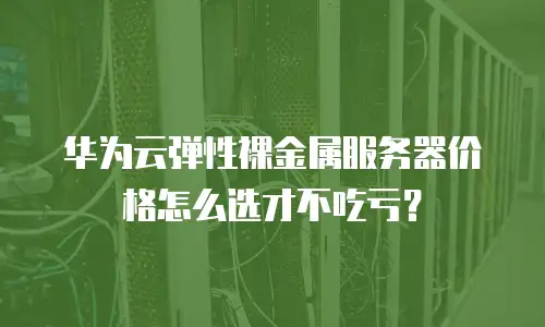 华为云弹性裸金属服务器价格怎么选才不吃亏？