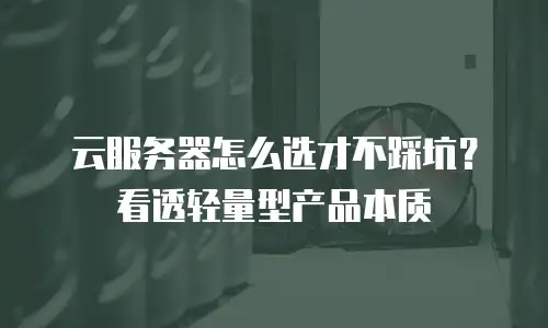 云服务器怎么选才不踩坑？看透轻量型产品本质