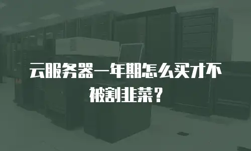 云服务器一年期怎么买才不被割韭菜？
