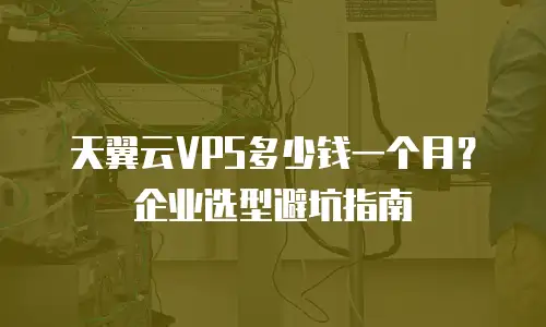 天翼云VPS多少钱一个月？企业选型避坑指南