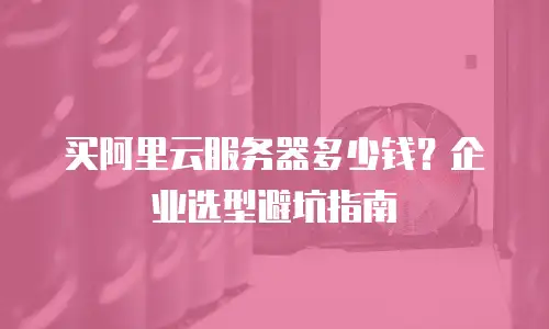 买阿里云服务器多少钱？企业选型避坑指南