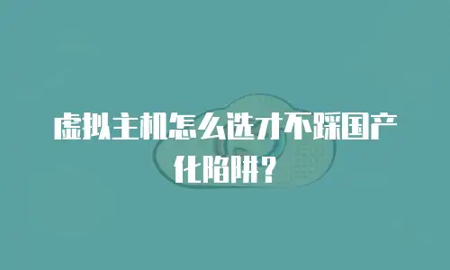 虚拟主机怎么选才不踩国产化陷阱？