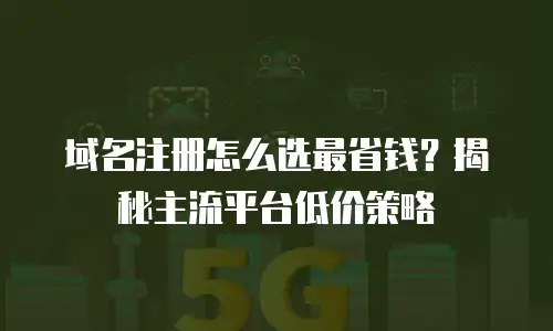 域名注册怎么选最省钱？揭秘主流平台低价策略