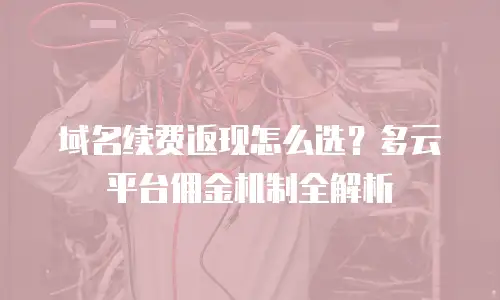 域名续费返现怎么选？多云平台佣金机制全解析