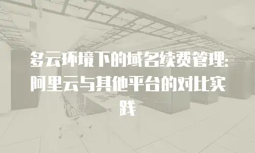 多云环境下的域名续费管理：阿里云与其他平台的对比实践