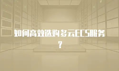 如何高效选购多云ECS服务？