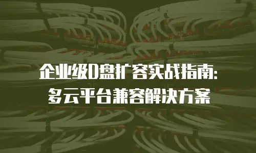 企业级D盘扩容实战指南：多云平台兼容解决方案