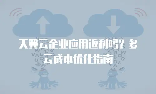 天翼云企业应用返利吗？多云成本优化指南