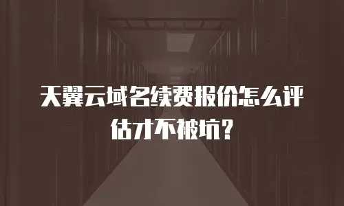 天翼云域名续费报价怎么评估才不被坑？