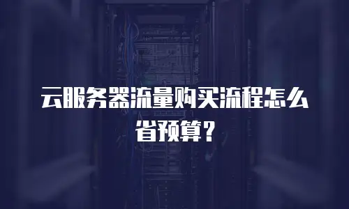 云服务器流量购买流程怎么省预算？