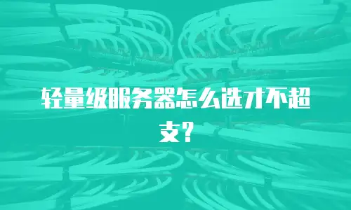 轻量级服务器怎么选才不超支？