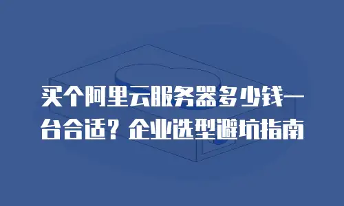 买个阿里云服务器多少钱一台合适？企业选型避坑指南