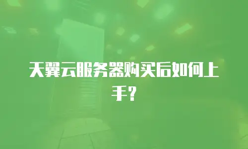 天翼云服务器购买后如何上手？