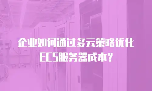 企业如何通过多云策略优化ECS服务器成本？