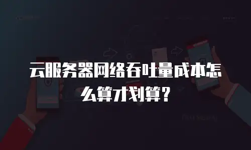 云服务器网络吞吐量成本怎么算才划算？
