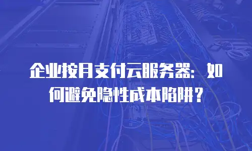 企业按月支付云服务器：如何避免隐性成本陷阱？