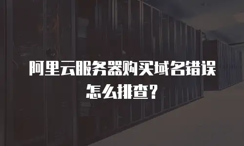阿里云服务器购买域名错误怎么排查？