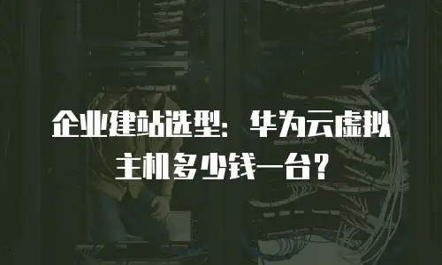 企业建站选型：华为云虚拟主机多少钱一台？