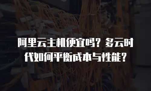 阿里云主机便宜吗？多云时代如何平衡成本与性能？