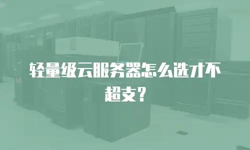 轻量级云服务器怎么选才不超支？