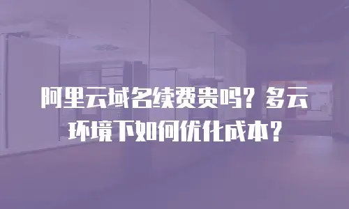 阿里云域名续费贵吗？多云环境下如何优化成本？