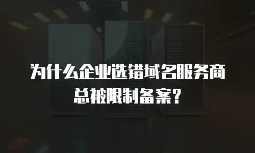 为什么企业选错域名服务商总被限制备案？
