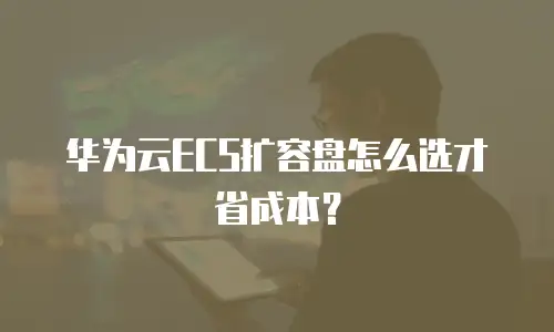 华为云ECS扩容盘怎么选才省成本？