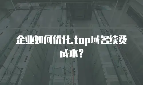 企业如何优化.top域名续费成本？