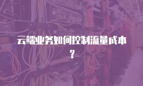 云端业务如何控制流量成本？