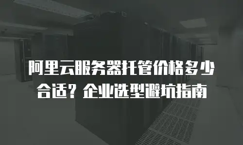 阿里云服务器托管价格多少合适？企业选型避坑指南
