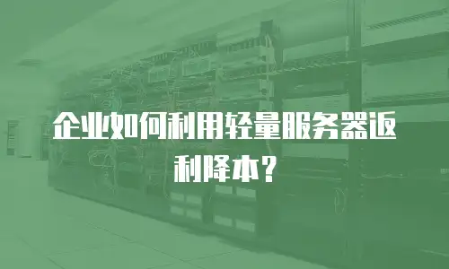 企业如何利用轻量服务器返利降本？