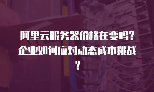阿里云服务器价格在变吗？企业如何应对动态成本挑战？