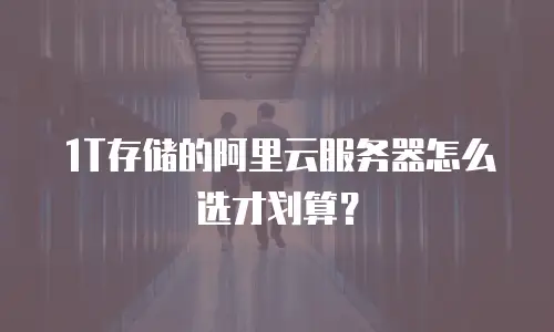 1T存储的阿里云服务器怎么选才划算？