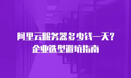 阿里云服务器多少钱一天？企业选型避坑指南