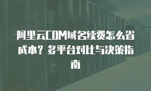 阿里云COM域名续费怎么省成本？多平台对比与决策指南