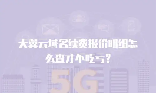 天翼云域名续费报价明细怎么查才不吃亏？