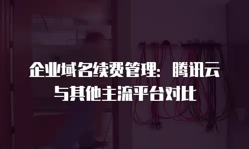 企业域名续费管理：腾讯云与其他主流平台对比