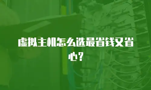 虚拟主机怎么选最省钱又省心？