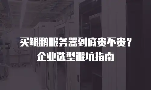 买鲲鹏服务器到底贵不贵？企业选型避坑指南