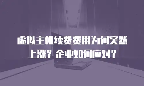 虚拟主机续费费用为何突然上涨？企业如何应对？
