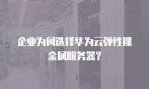 企业为何选择华为云弹性裸金属服务器？