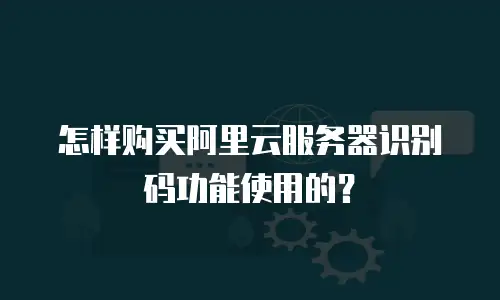 怎样购买阿里云服务器识别码功能使用的？